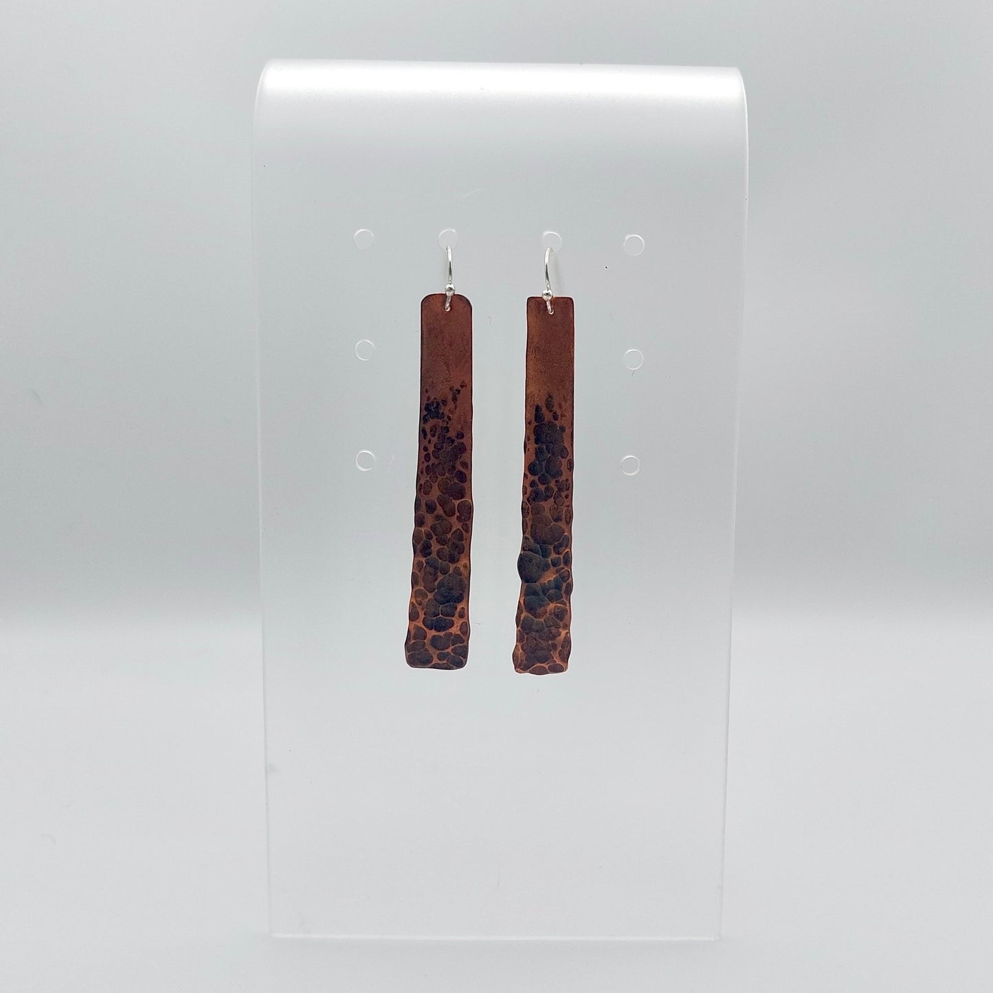 Hammered Gradient Copper Earrings