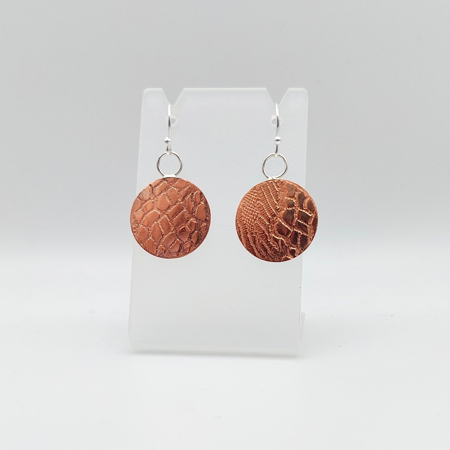 Copper Snakeskin Earrings