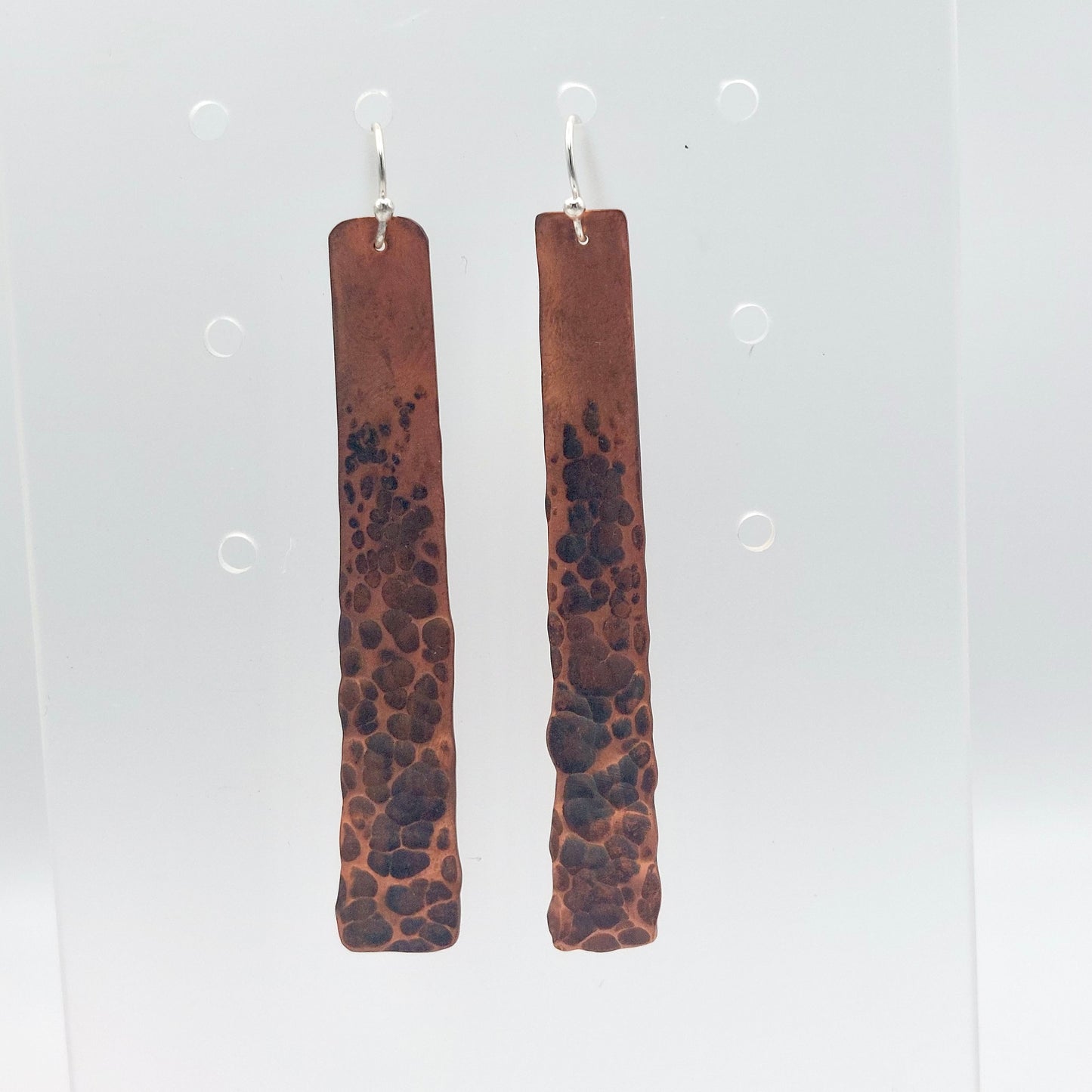 Hammered Gradient Copper Earrings