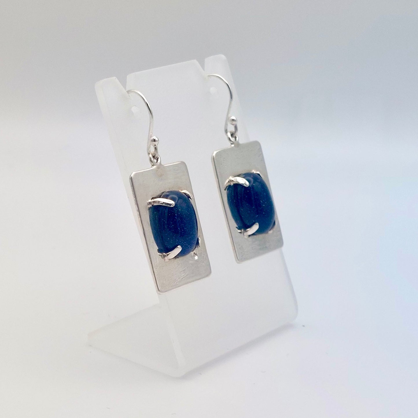 Blue Goldstone Earrings