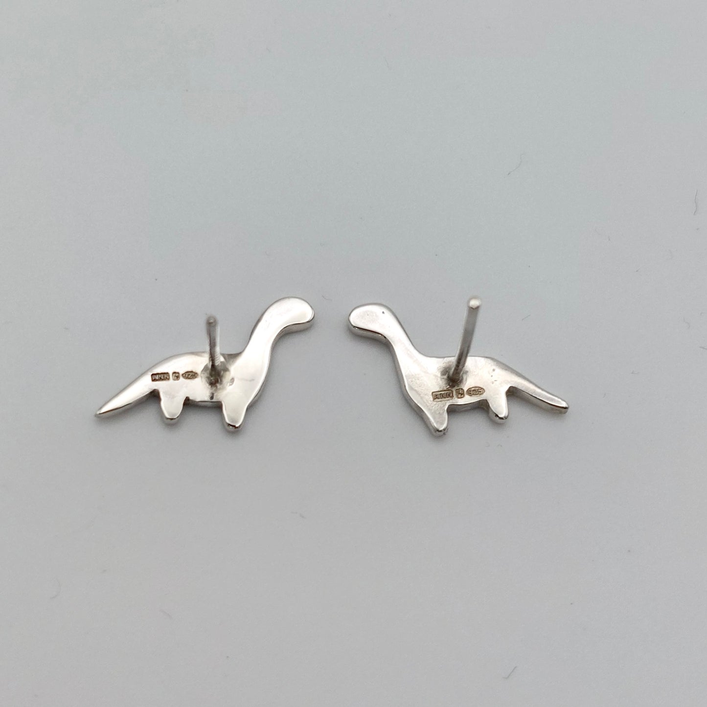 Silver Dinosaur Earrings - Stud or Drop