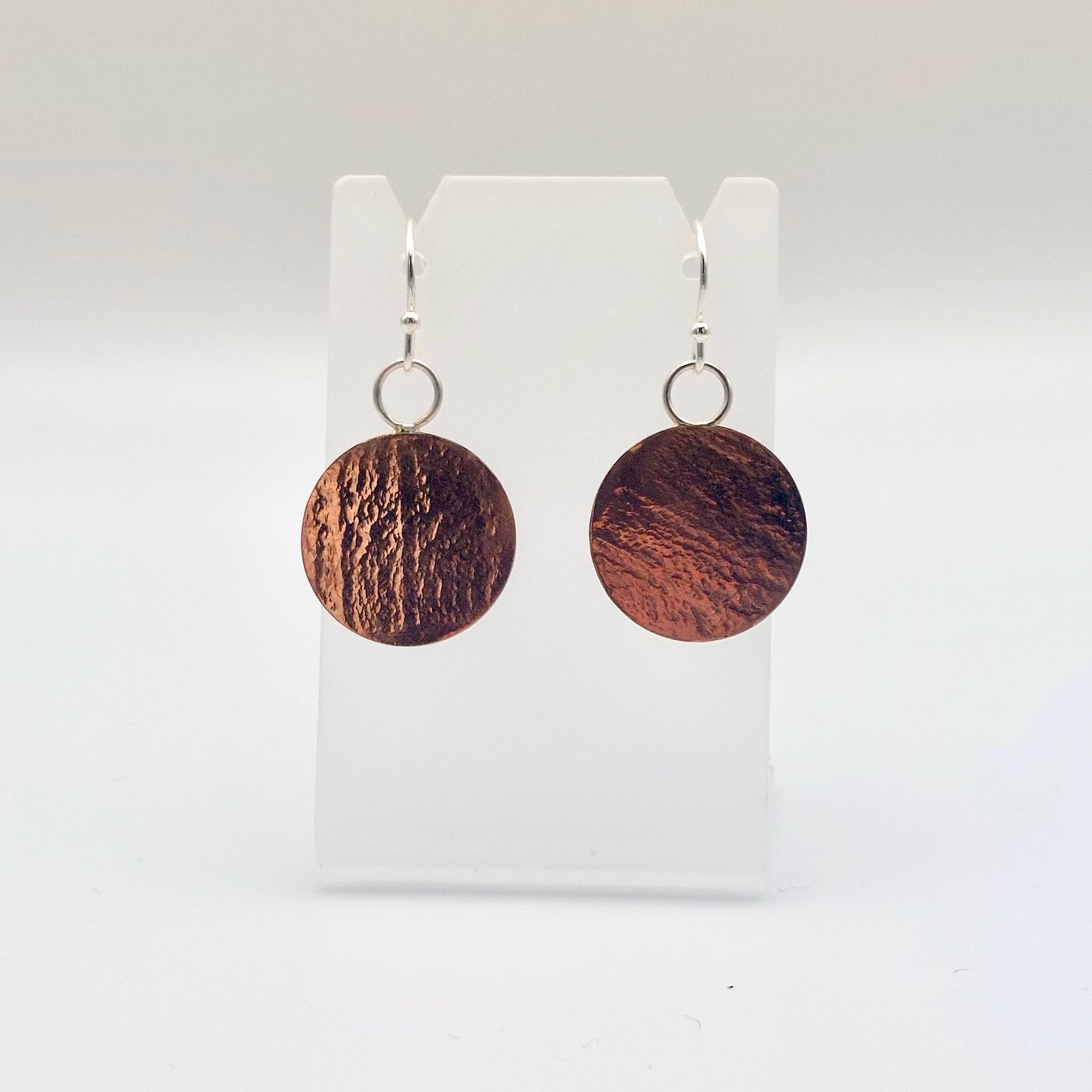 Textured Copper Earrings