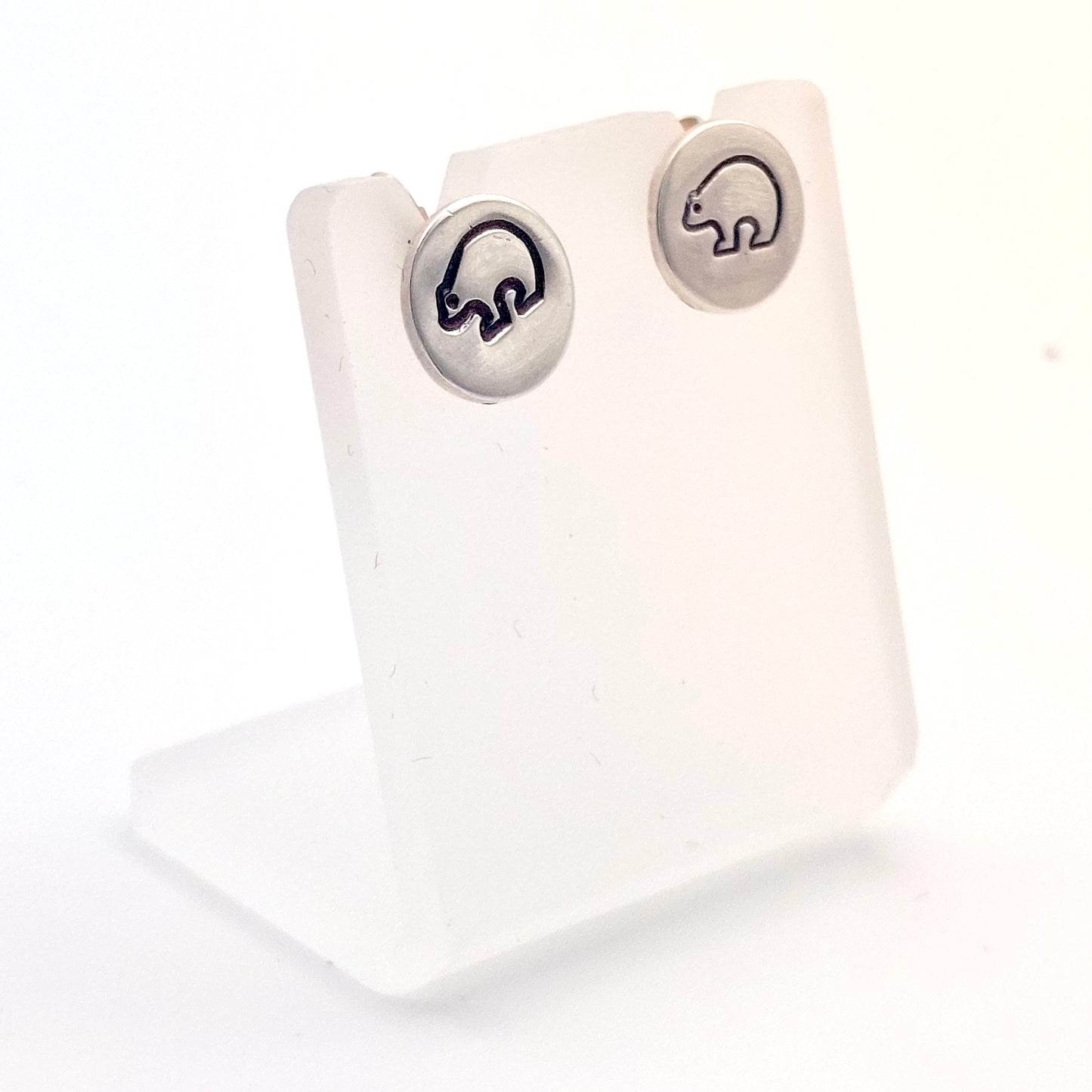 Silver Bear Earrings