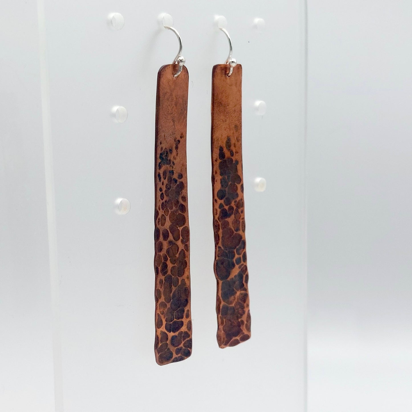 Hammered Gradient Copper Earrings