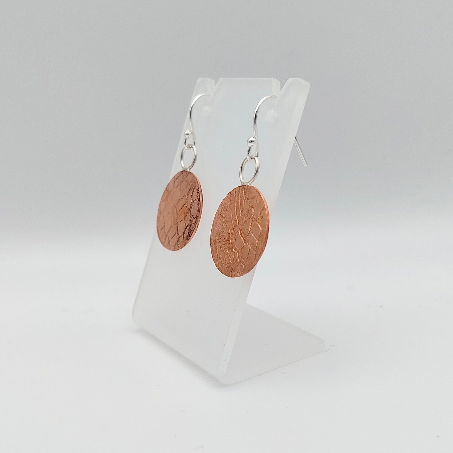 Copper Snakeskin Earrings