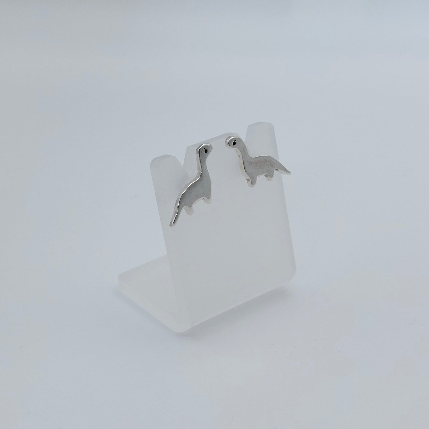 Silver Dinosaur Earrings - Stud or Drop