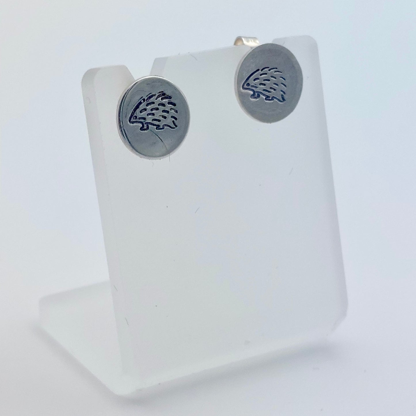 Silver Hedgehog Studs