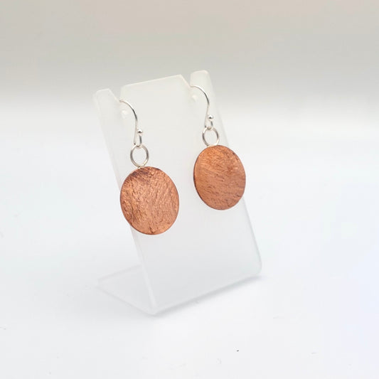 Textured Copper Earrings