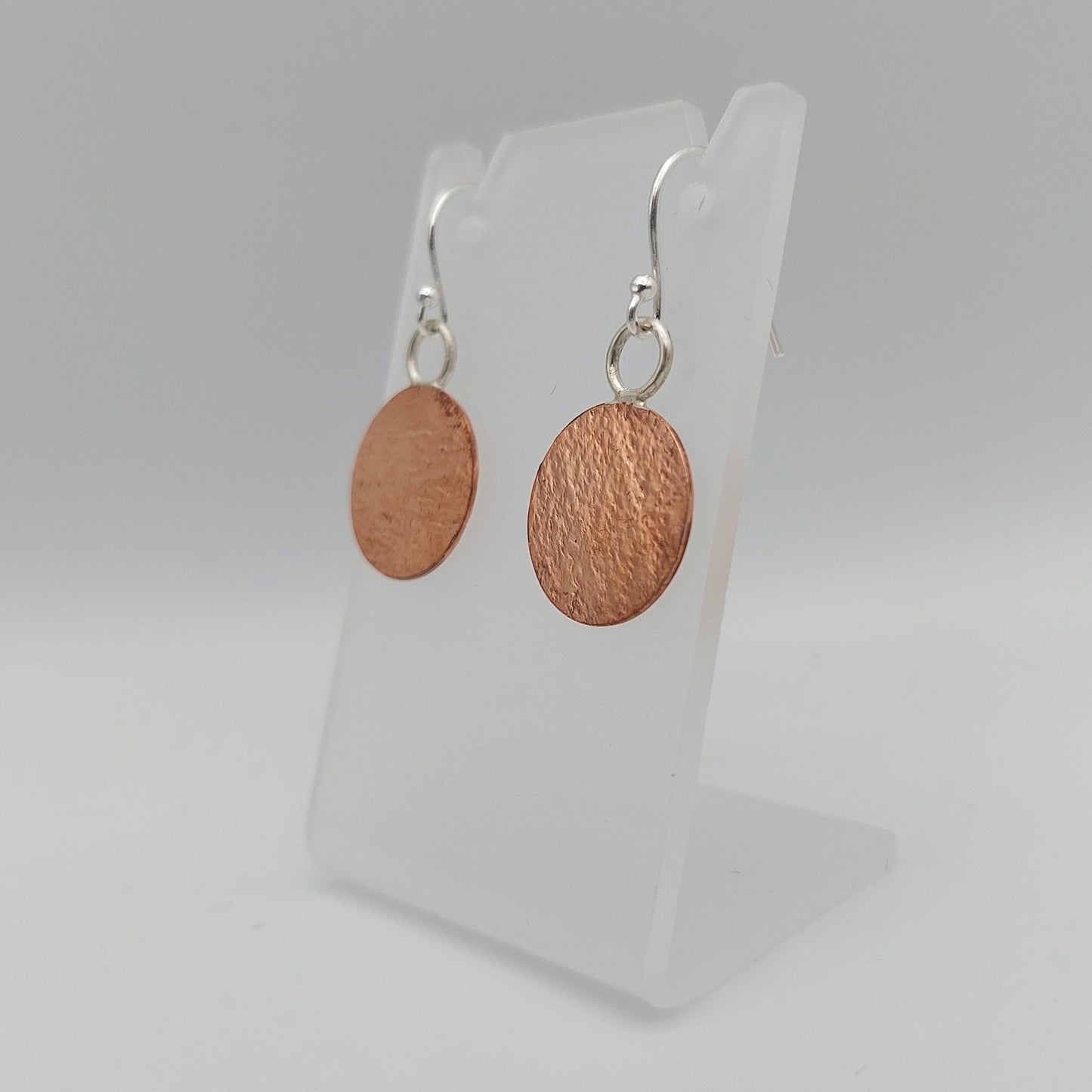 Abstract Textured Copper Earrings