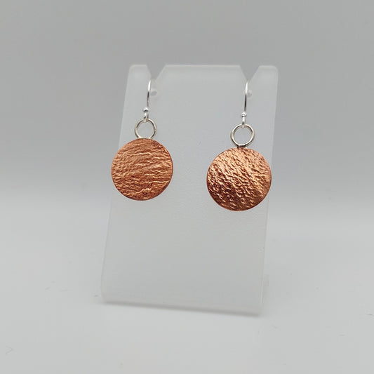 Abstract Textured Copper Earrings